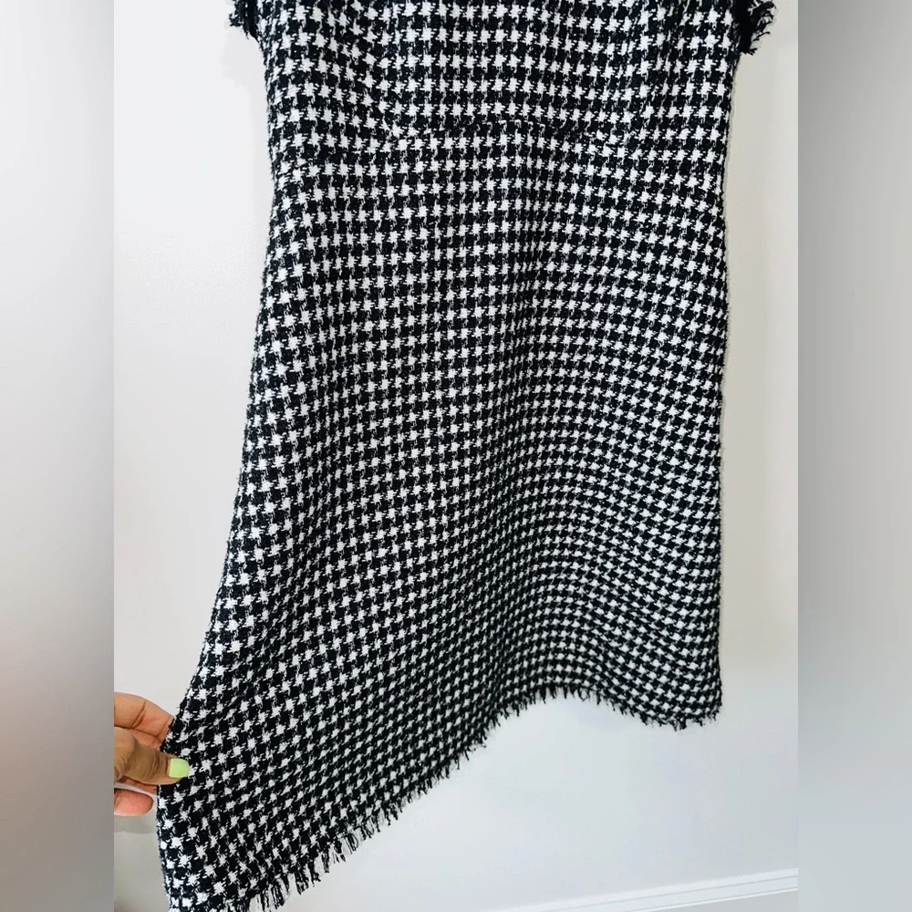 KATE SPADE NEW YORK Metallic Houndstooth Tweed Hourglass Dress Size 6 NWOT